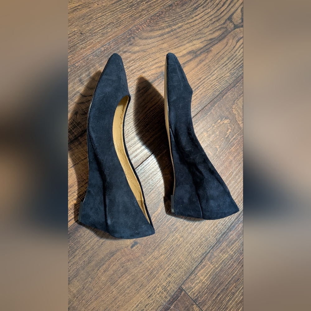 💙TALBOTS💙 Navy Suede Wedge Heels